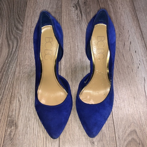 BCBG Paris Royal Blue D’Orsay Suede Pumps 6 - Picture 2 of 9